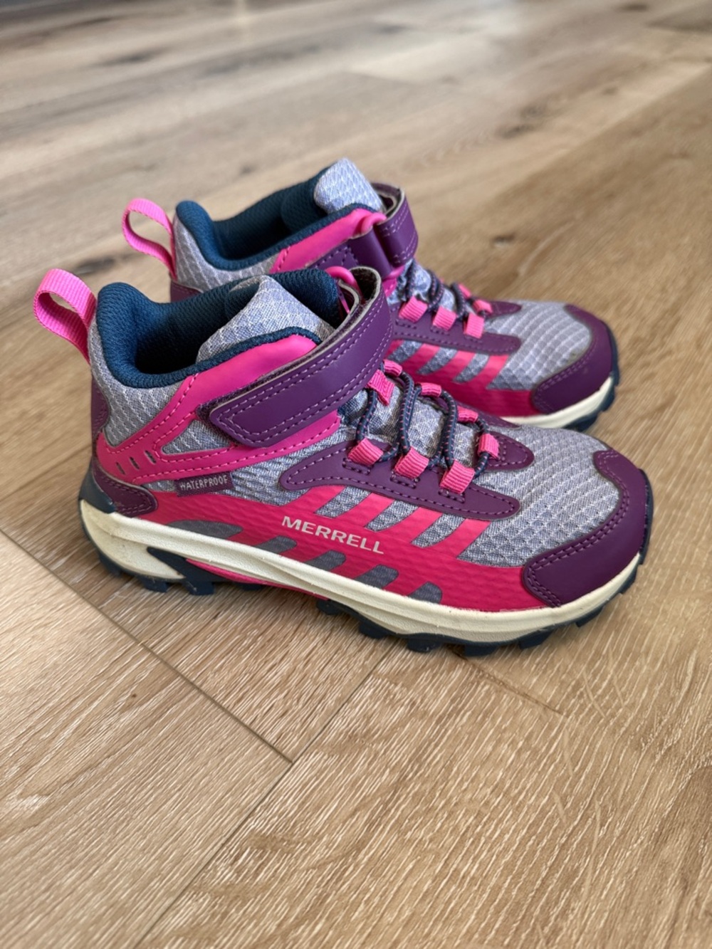 Merrell Kids Trail Hiking Sneakers - Pink & Purple Size 13